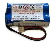 806525 2.4V 800 mAh NiCd + connecteur
