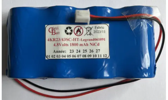 061091Legrand 4.8 Volts 1800 mAh compati