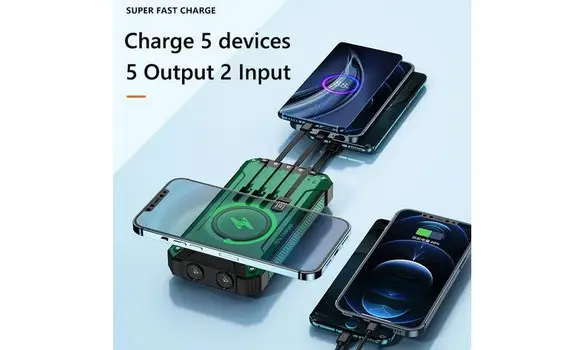 Power Bank 20A 4USB Solaire Induction