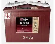 4 Batteries T125 6V 240ah C20h TROJAN